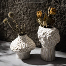 GobekUsa Nordic Ceramic Vase with Pampas Grass