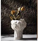 GobekUsa Nordic Ceramic Vase with Pampas Grass