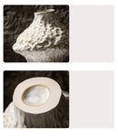 GobekUsa Nordic Ceramic Vase with Pampas Grass