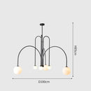 GobekUsa Nordic Comet Glass Ball Chandelier - Elegant Home Décor