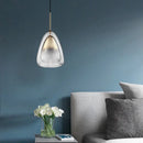 GobekUsa Nordic Double Glass Cone Pendant Light Fixture - 12"/14" Wide Champagne Suspension