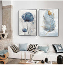 GobekUsa Nordic Flower Abstract Canvas Art Print