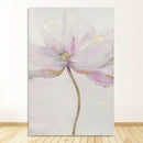 Blue & gold flower abstract framed canvas art set living room decor by Decorbites