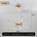 GobekUsa Nordic Geometry LED Chandelier with Remote Control