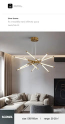 GobekUsa Nordic Geometry LED Chandelier with Remote Control