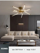GobekUsa Nordic Geometry LED Chandelier with Remote Control