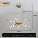 GobekUsa Nordic Geometry LED Chandelier with Remote Control