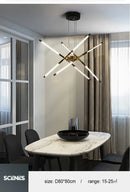 GobekUsa Nordic Geometry LED Chandelier with Remote Control