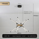 GobekUsa Nordic Geometry LED Chandelier with Remote Control