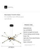 GobekUsa Nordic Geometry LED Chandelier with Remote Control