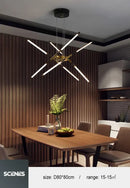GobekUsa Nordic Geometry LED Chandelier with Remote Control