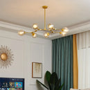 GobekUsa Nordic Glass Ball LED Chandelier - Black/Gold