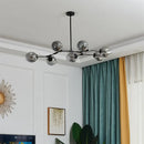 GobekUsa Nordic Glass Ball LED Chandelier - Black/Gold