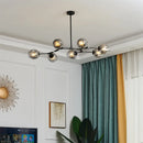 GobekUsa Nordic Glass Ball LED Chandelier - Black/Gold