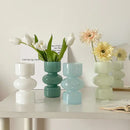 Glossy black stacked segment vase home decor living room by Decorbites