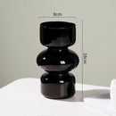 Glossy black stacked segment vase home decor living room by Decorbites