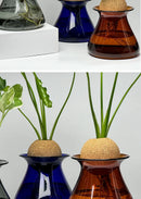 GobekUsa Nordic Glass Vase for Home Decor - Small Transparent Vase