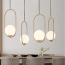 GobekUsa Nordic Gold Pendant Light with Glass Shade