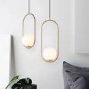 GobekUsa Nordic Gold Pendant Light with Glass Shade