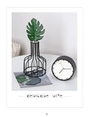 GobekUsa Nordic Iron Golden Hydroponic Vase with Dried Flowers