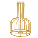 GobekUsa Nordic Iron Golden Hydroponic Vase with Dried Flowers