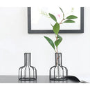 GobekUsa Nordic Iron Golden Hydroponic Vase with Dried Flowers