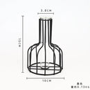 GobekUsa Nordic Iron Golden Hydroponic Vase with Dried Flowers