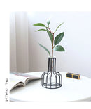 GobekUsa Nordic Iron Golden Hydroponic Vase with Dried Flowers