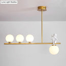 GobekUsa Nordic Island Angel Pendant Light with Opal Glass Shade