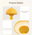 Glossy yellow nordic led table lamp bedroom usb dimmable light by Decorbites