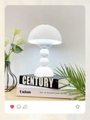 Glossy yellow nordic led table lamp bedroom usb dimmable light by Decorbites