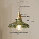 GobekUsa Nordic LED Pendant Light Green Glass Hanging Fixture by Decorbites