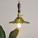 GobekUsa Nordic LED Pendant Light Green Glass Hanging Fixture by Decorbites
