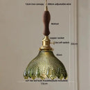 GobekUsa Nordic LED Pendant Light Green Glass Hanging Fixture by Decorbites
