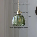 GobekUsa Nordic LED Pendant Light Green Glass Hanging Fixture by Decorbites