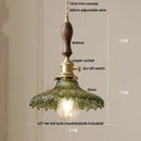 GobekUsa Nordic LED Pendant Light Green Glass Hanging Fixture by Decorbites