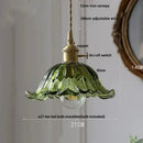 GobekUsa Nordic LED Pendant Light Green Glass Hanging Fixture by Decorbites
