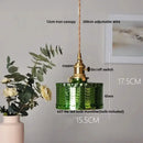 GobekUsa Nordic LED Pendant Light Green Glass Hanging Fixture by Decorbites