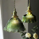 GobekUsa Nordic LED Pendant Light Green Glass Hanging Fixture by Decorbites