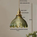 GobekUsa Nordic LED Pendant Light Green Glass Hanging Fixture by Decorbites