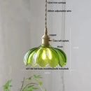 GobekUsa Nordic LED Pendant Light Green Glass Hanging Fixture by Decorbites