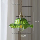 GobekUsa Nordic LED Pendant Light Green Glass Hanging Fixture by Decorbites