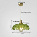 GobekUsa Nordic LED Pendant Light Green Glass Hanging Fixture by Decorbites