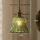 GobekUsa Nordic LED Pendant Light Green Glass Hanging Fixture by Decorbites
