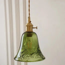GobekUsa Nordic LED Pendant Light Green Glass Hanging Fixture by Decorbites
