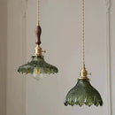 GobekUsa Nordic LED Pendant Light Green Glass Hanging Fixture by Decorbites