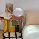 Wabi sabi white paper led table lamp bedroom lantern light by Decorbites