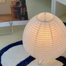 Wabi sabi white paper led table lamp bedroom lantern light by Decorbites