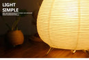 Wabi sabi white paper led table lamp bedroom lantern light by Decorbites