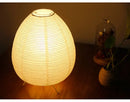 Wabi sabi white paper led table lamp bedroom lantern light by Decorbites